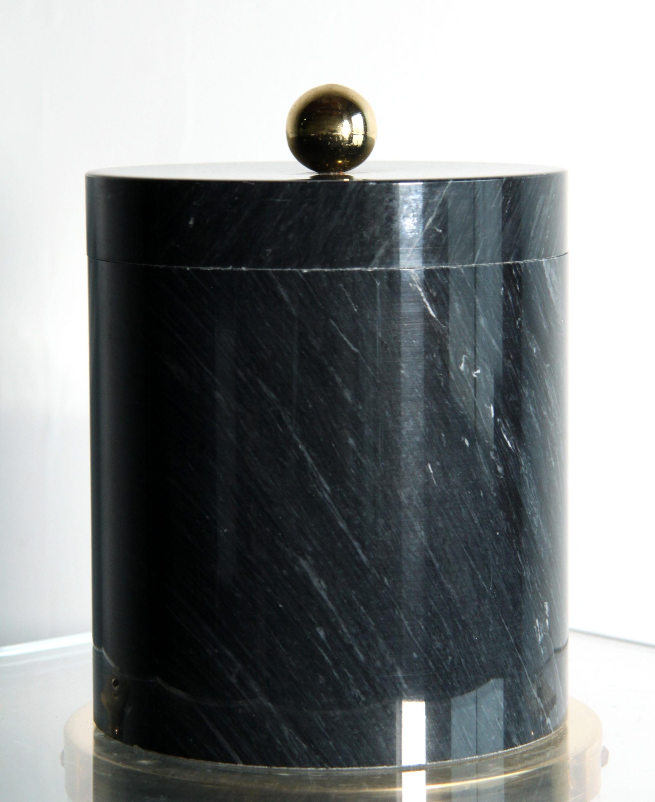 1980s-contemporary-solid-black-marble-and-brass-ice-bucket-4639 1980s-contemporary-solid-black-marble-and-brass-ice-bucket-4639