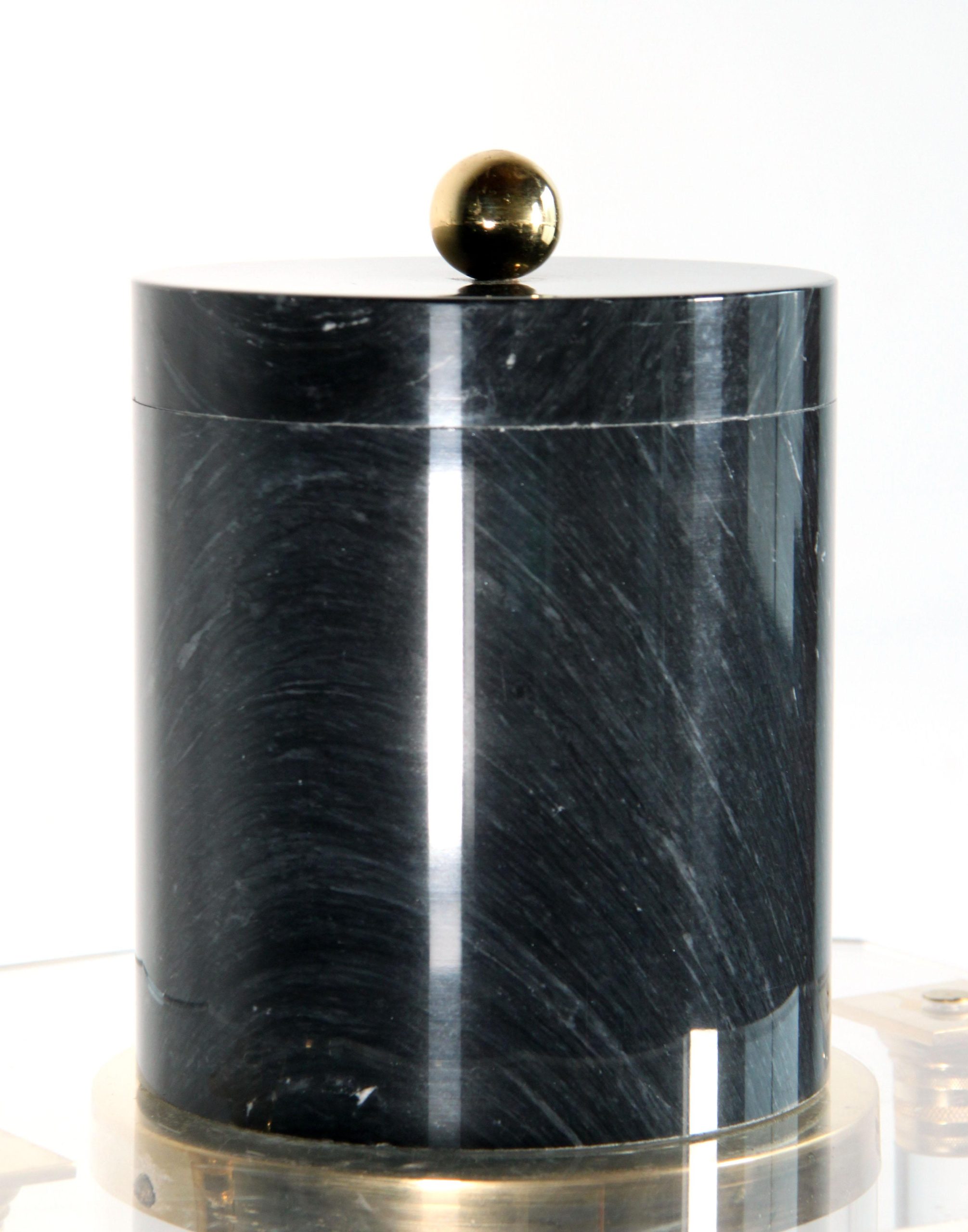 1980s-contemporary-solid-black-marble-and-brass-ice-bucket-6843 1980s-contemporary-solid-black-marble-and-brass-ice-bucket-6843