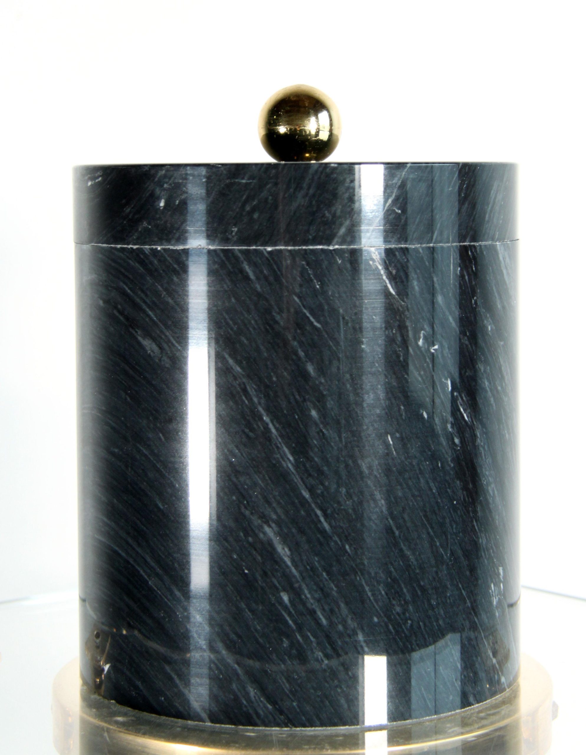 1980s-contemporary-solid-black-marble-and-brass-ice-bucket-9289 1980s-contemporary-solid-black-marble-and-brass-ice-bucket-9289