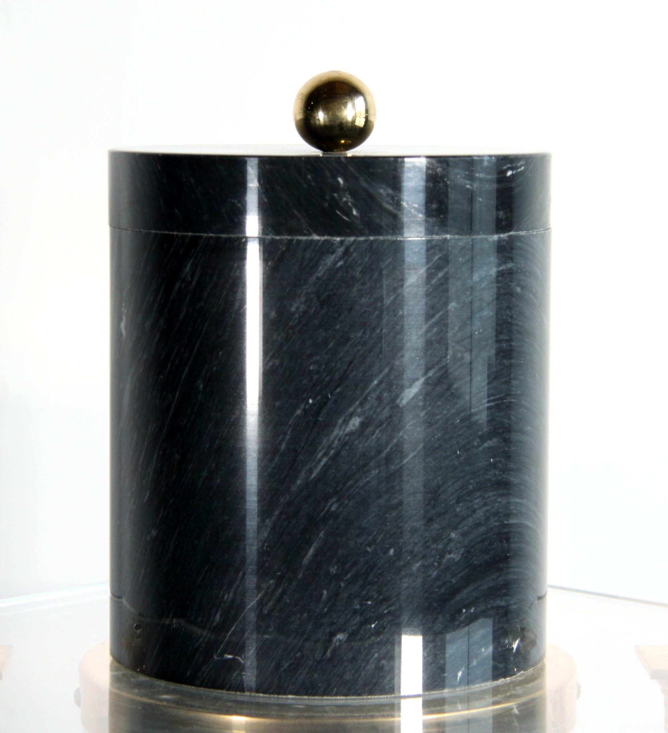 1980s-contemporary-solid-black-marble-and-brass-ice-bucket-9387 1980s-contemporary-solid-black-marble-and-brass-ice-bucket-9387