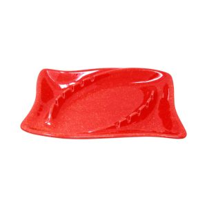 Large Mid Century Modern Red California Art Pottery Ashtray