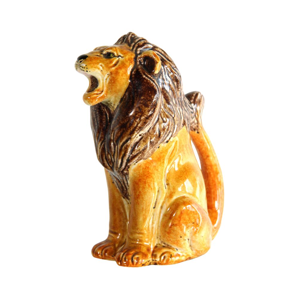 Vintage Mid Century Italian Ceramic Lion Pitcher