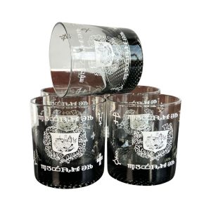 Vintage Mid Century Pharmacy Rx Whiskey Rocks Cocktail Glasses - Set of 5