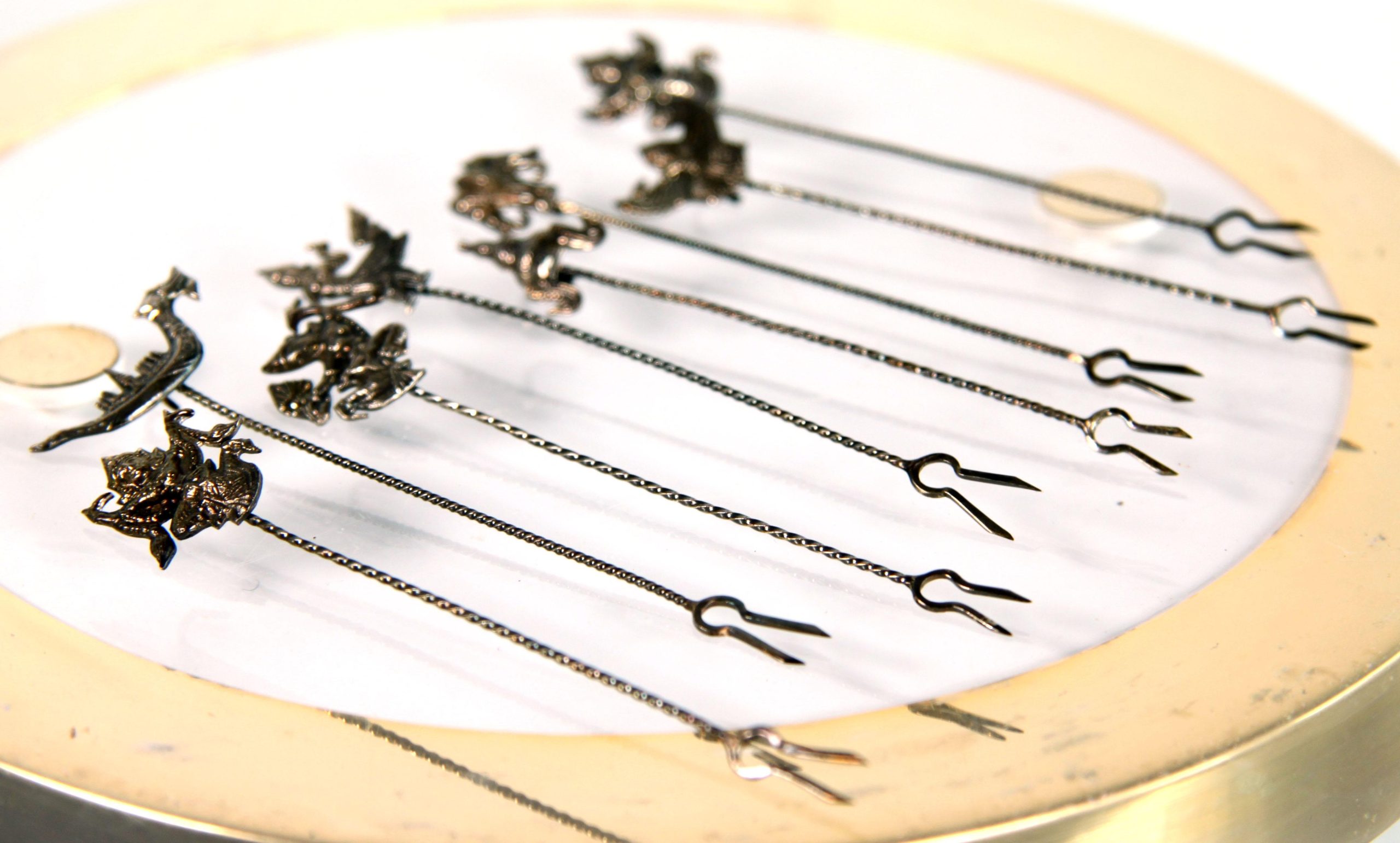 thai-sterling-silver-cocktail-forks-hors-doeuvre-picks-set-of-8-4467 thai-sterling-silver-cocktail-forks-hors-doeuvre-picks-set-of-8-4467