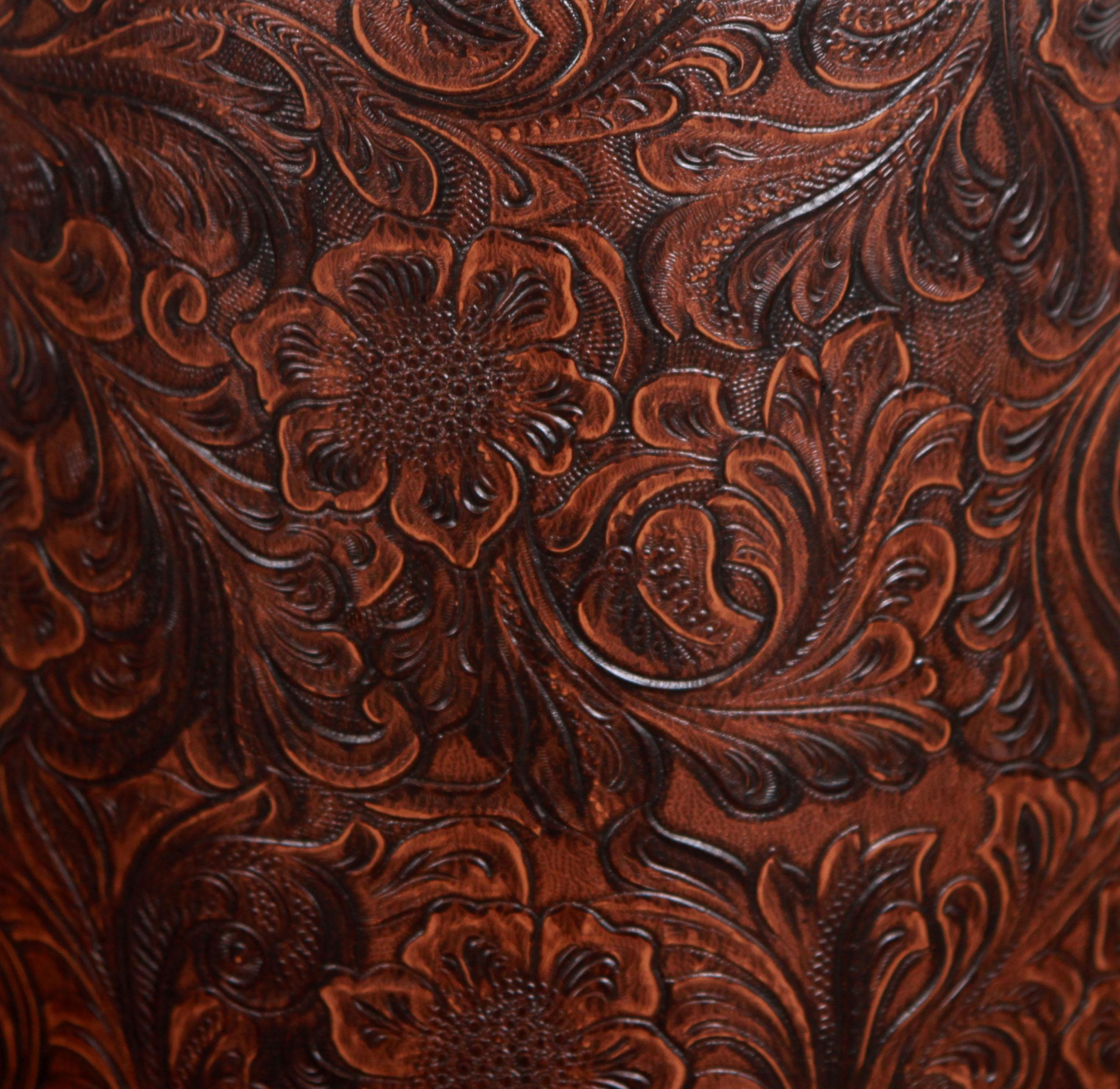 vintage-mid-century-faux-tooled-leather-ice-bucket-3785 vintage-mid-century-faux-tooled-leather-ice-bucket-3785