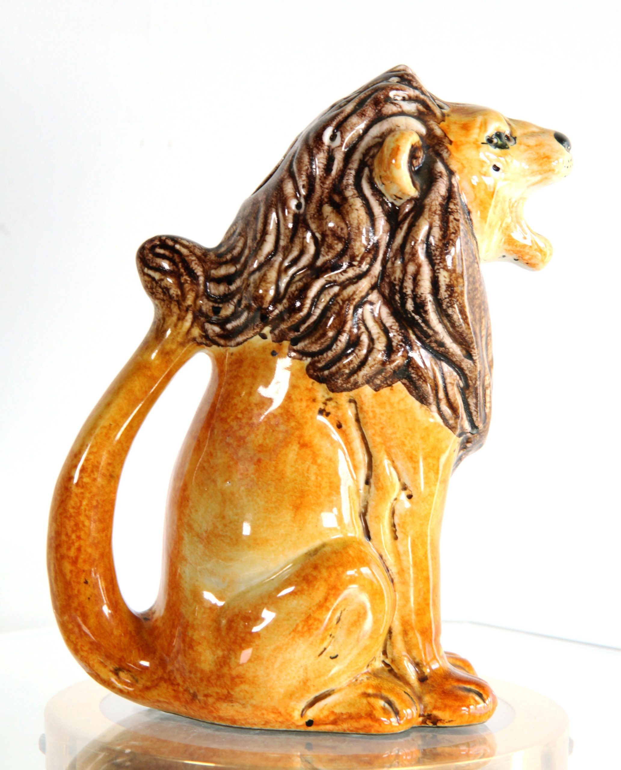 vintage-mid-century-italian-ceramic-lion-pitcher-2645 vintage-mid-century-italian-ceramic-lion-pitcher-2645